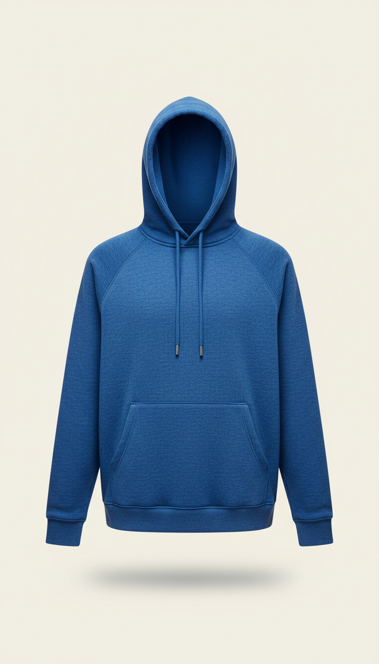 Cropped electric blue hoodie